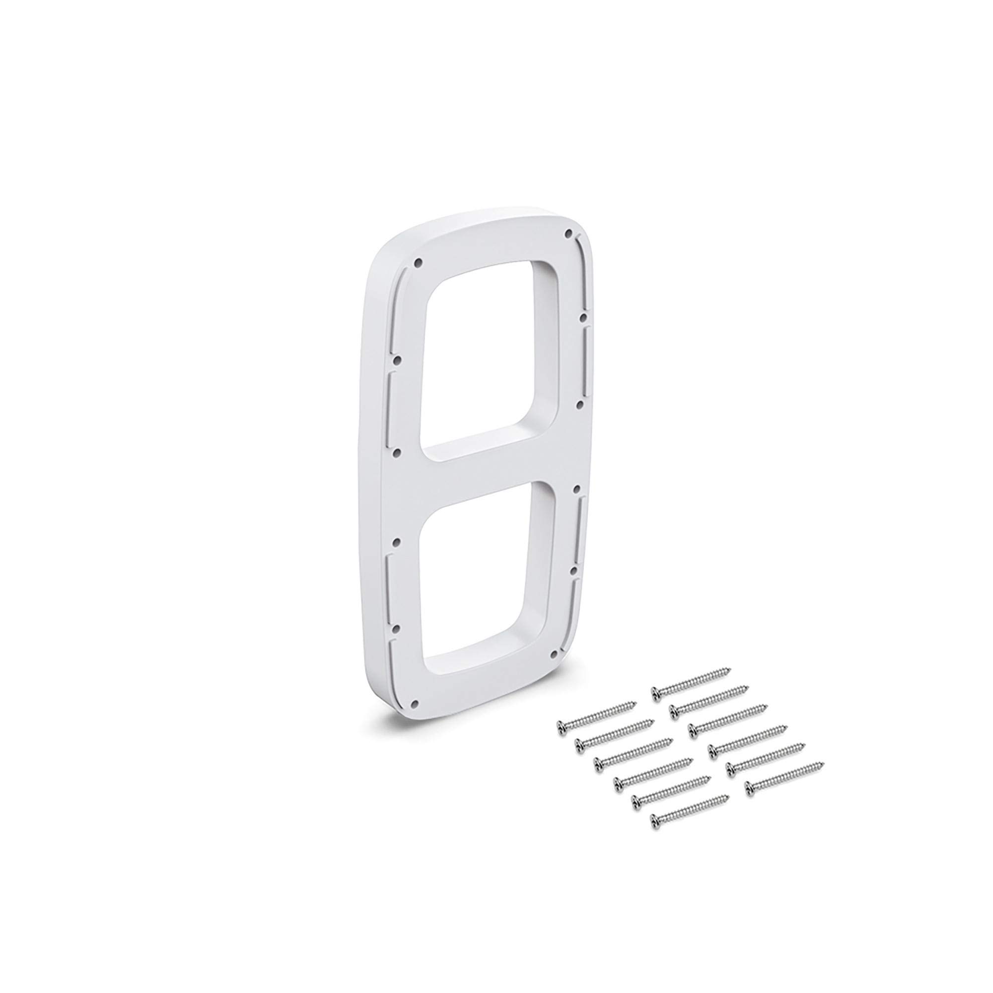 Emuca - Lateral assembly supplement for pull down hanging rail, Side supplement for pull down wardrobe rail lift, white plastic, Set of 2