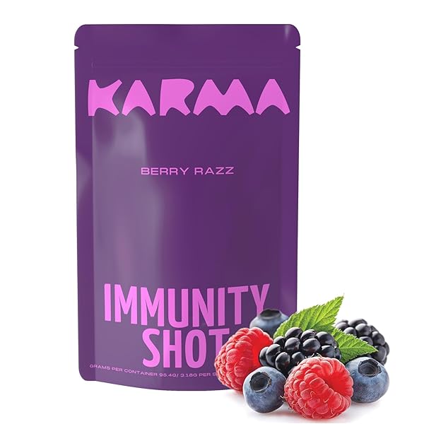 KARMA NUTRITION IMMUNITY SHOT IN BERRY RAZZ FLAVOR