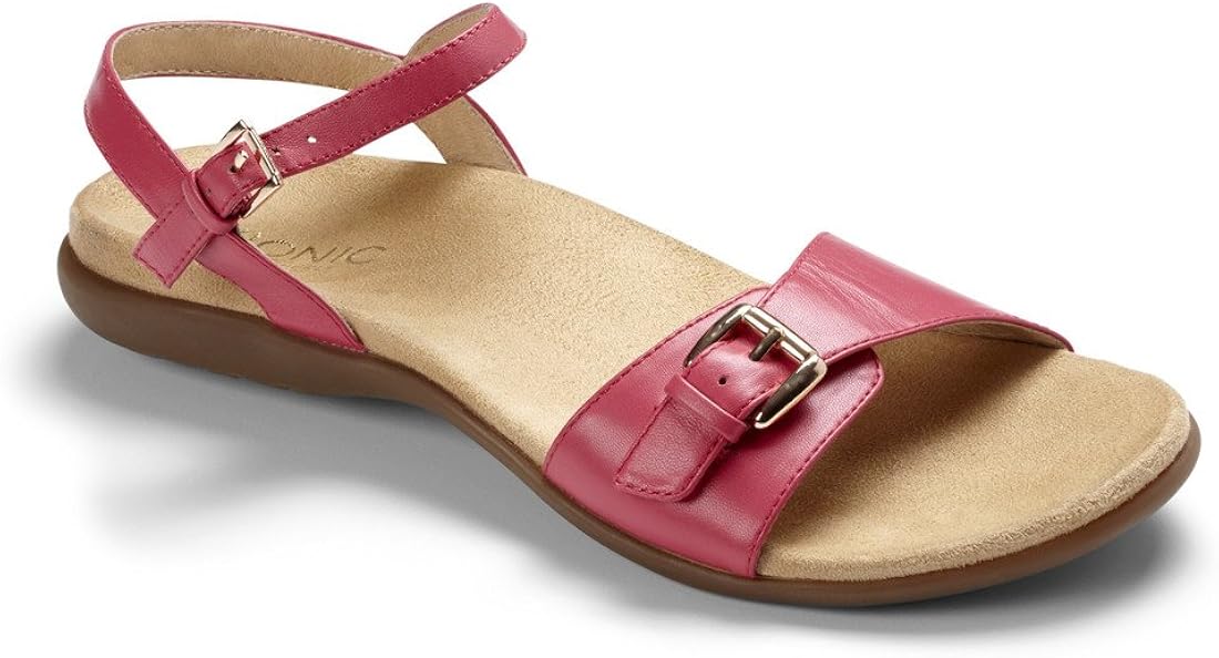 Amazon.com | Vionic Alita Womens Ankle Strap Sandal Fuchsia - 8 Wide | Heeled Sandals