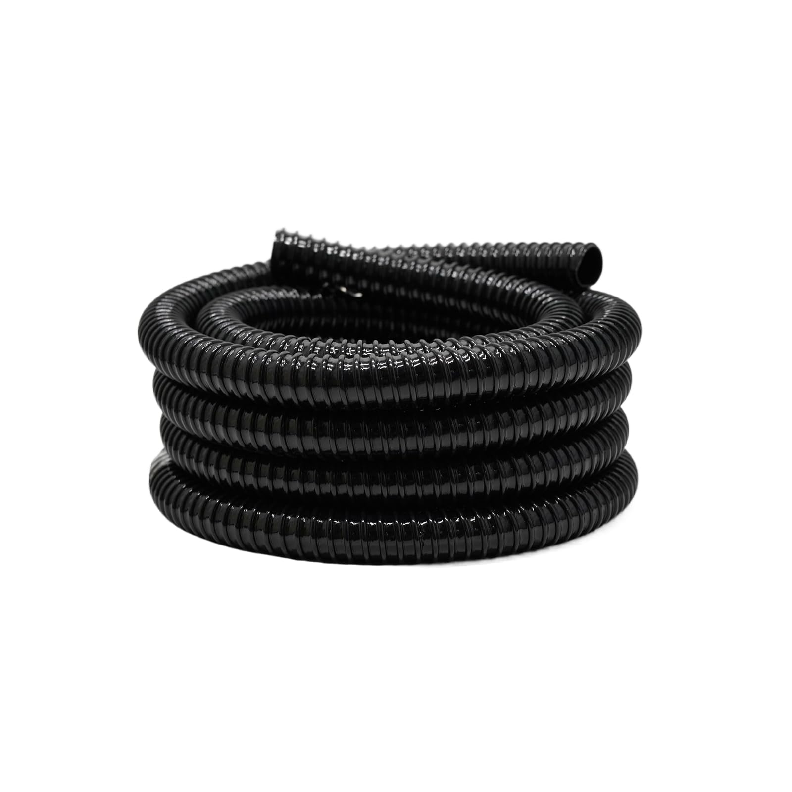 Photo 1 of Pamopamo 0.75 Inch Pond Tubing, 3/4" ID Corrugated Water Pipe, 20 Feet Length Flexible PVC Hose Pipe with Pipe Fittings, Aquarium, Pond Waterfall, Garden Pond Pump Drainage Tube Black