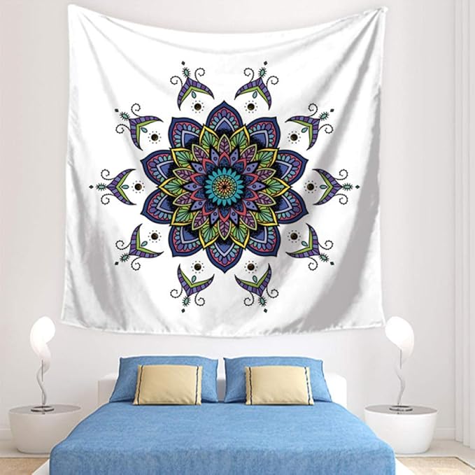 m u Mandala-Wandteppich Mandala-Blumen-Wandteppich Wandteppich im