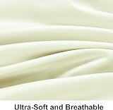 NTBAY 500 Thread Count Egyptian Cotton Fitted Sheet Deep Pocket Ivory view 6