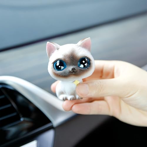 YGMONER Cat Bobblehead Ornaments Car Dashboard Shake Head Resin