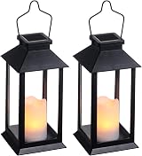 Tomshine Solar Garden Lanterns Outdoor Hanging Waterproof Lights Two Pack Black view 7