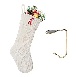 VRFASHION Christmas Stockings with Initials, Letter
