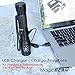 Magic BEAM Brightest LED Flashlight Kit LX-2 Pro Series: LED Tactical Flashlight 1600 LM Water Resistant for Outdoor, Security, Household Uses w/ Rechargeable Battery, Direct Chargers + Carrying Case