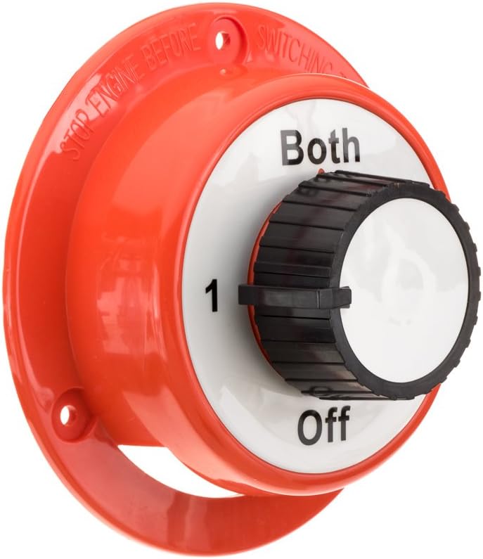 attwood 14230-3 Single Pole 4-Way Selector Marine Battery Switch, One Size : Battery Switch For Boat : Sports & Outdoors