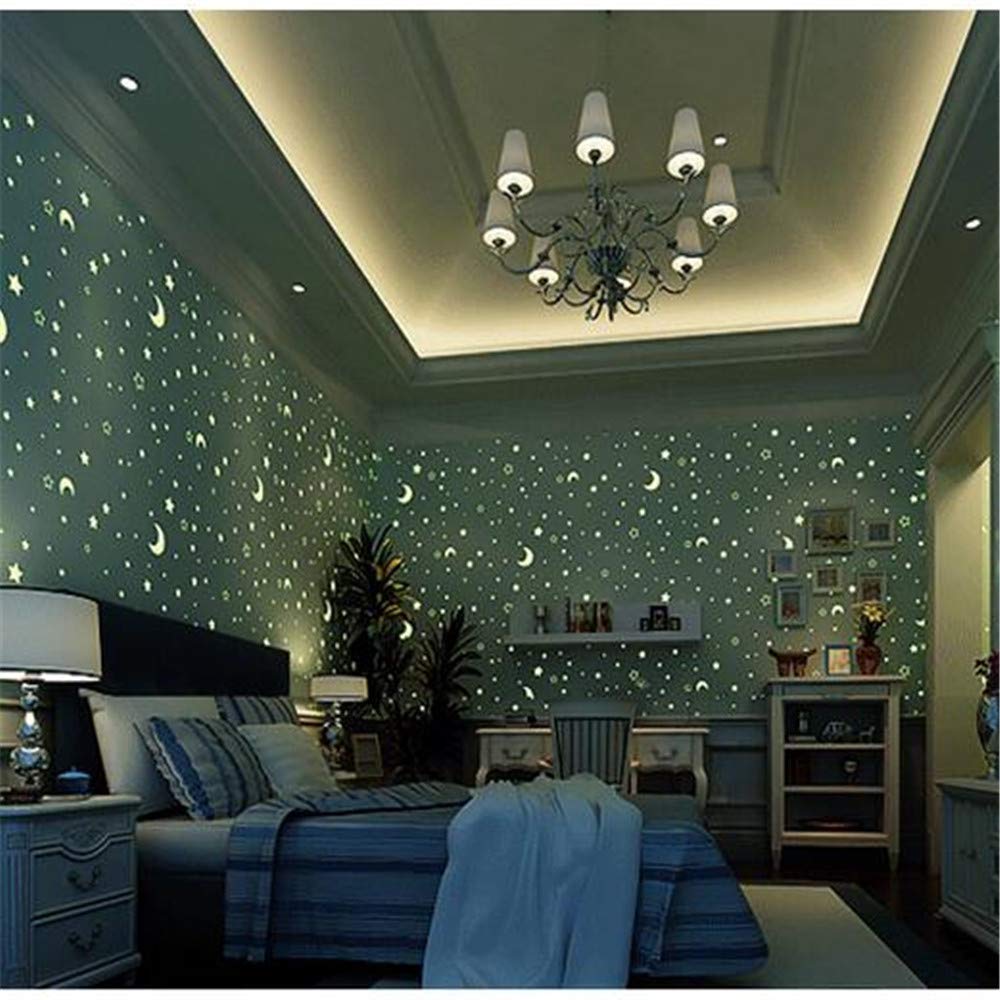 Pmhhc Glow Effect Night Sky Design Star And Moon Luminous