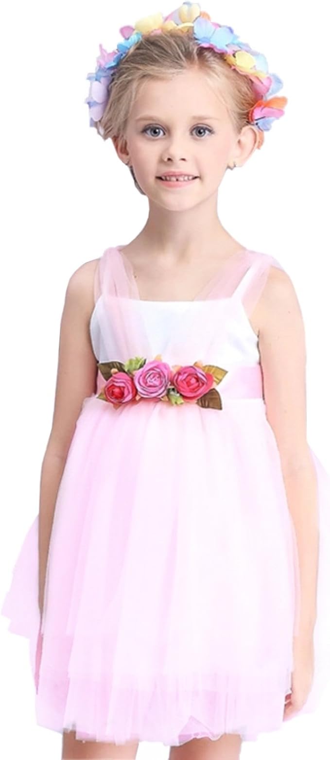 Zapp Paris Zapp Paris Kleid Armellos Madchen Mit Strauss Rosen Gurtel Fur Das Fest Oder Hochzeit Brautjungfer Farbe Rosa Kleider Amazon De Bekleidung