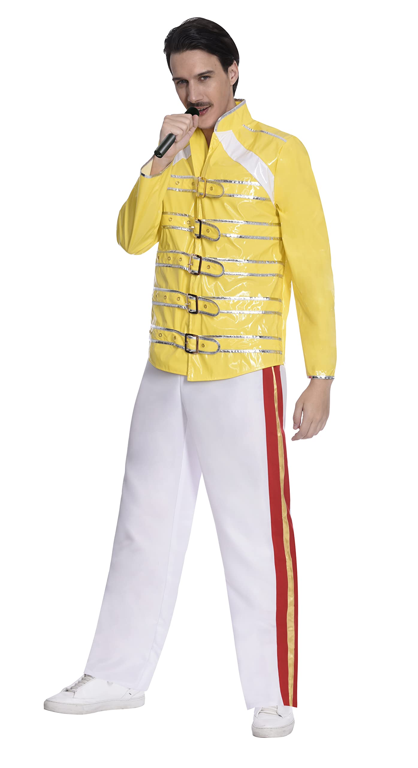 Amscan 9906856 - 1980's Men's Rock Legend Fancy Dress Costume - Chest: X-Large