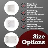 rhinocables 32mm Ethernet Back Box Single Gang Surface Mount UK view 3