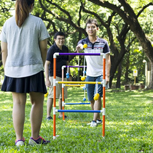 Harvil Premium Ladder Toss Game Set. Includes Golf Bolas, 2 Targets, and Carrying Case