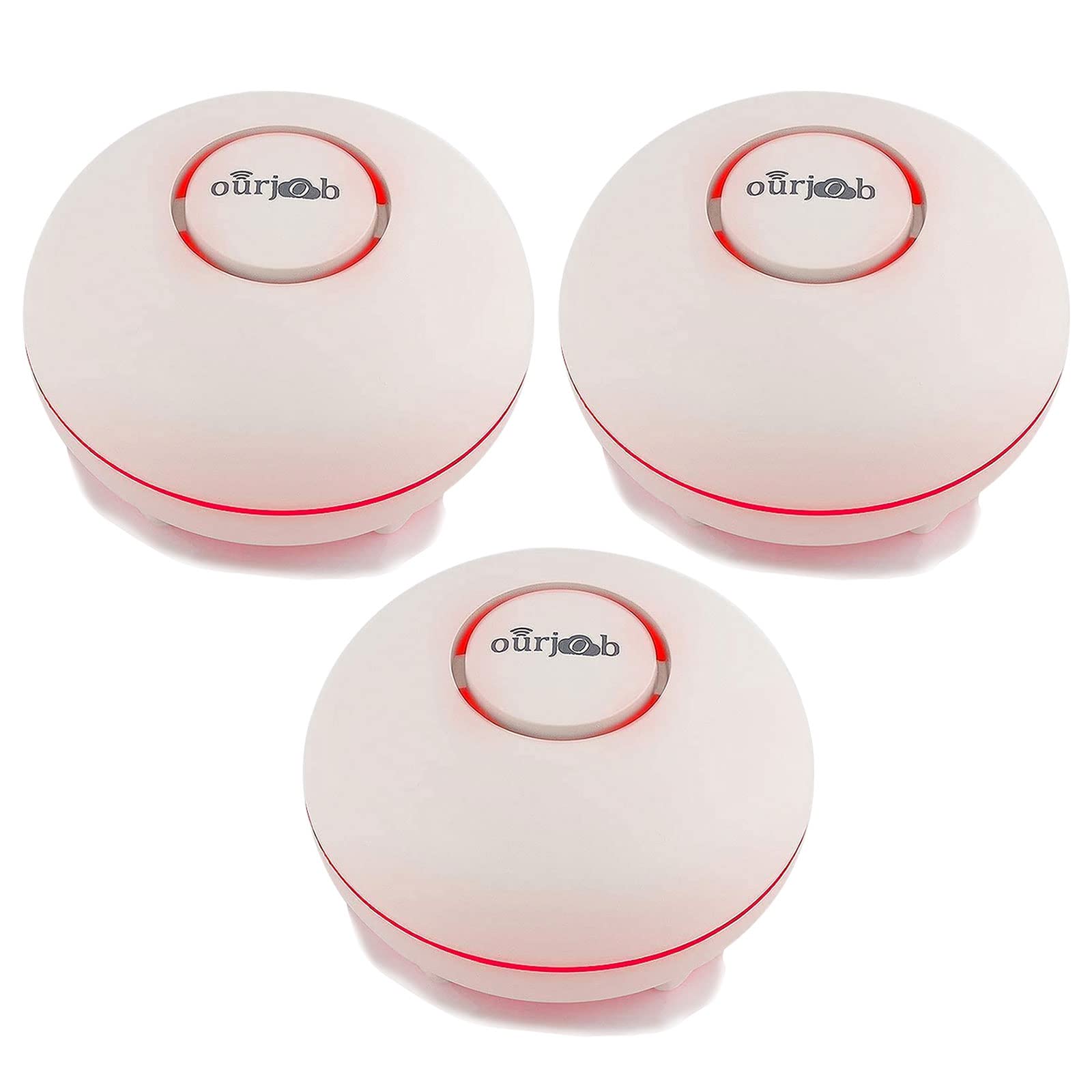 Water Leak Detector -Ourjob Water Alarm Surveillance Systems Water Detectors for Home Security, Kitchen，Bathroom, Basement (3PCS)