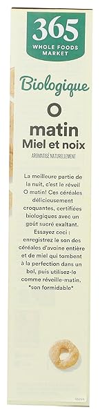 365 BY WHOLE FOODS MARKET, ORGANIC HONEY AND NUT MORNING O’S CEREAL, 12.2 OUNCE