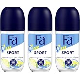 Fa Deodorant 1.7 Ounce Roll-On Sport (50ml) (3 Pack)