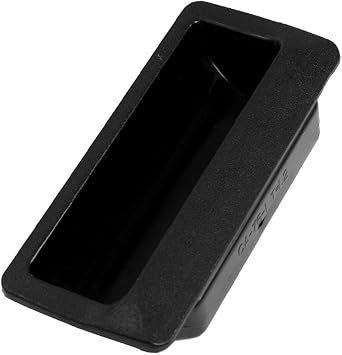 Uxcell Rectangle Black Plastic Flush Door Pull Handle For Cabinet