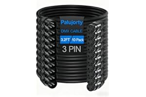 PALUJORTY 3 Pin DMX Cable Wire 10 Pack 3.2FT for Stage Light & Controller