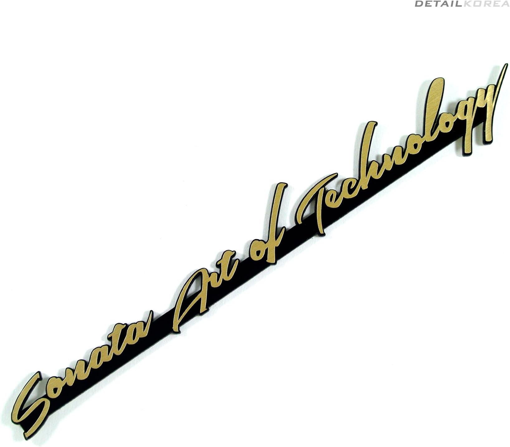 Detailkorea Car Cursive Lettering Slogans Emblem Gold for Hyundai Sonata