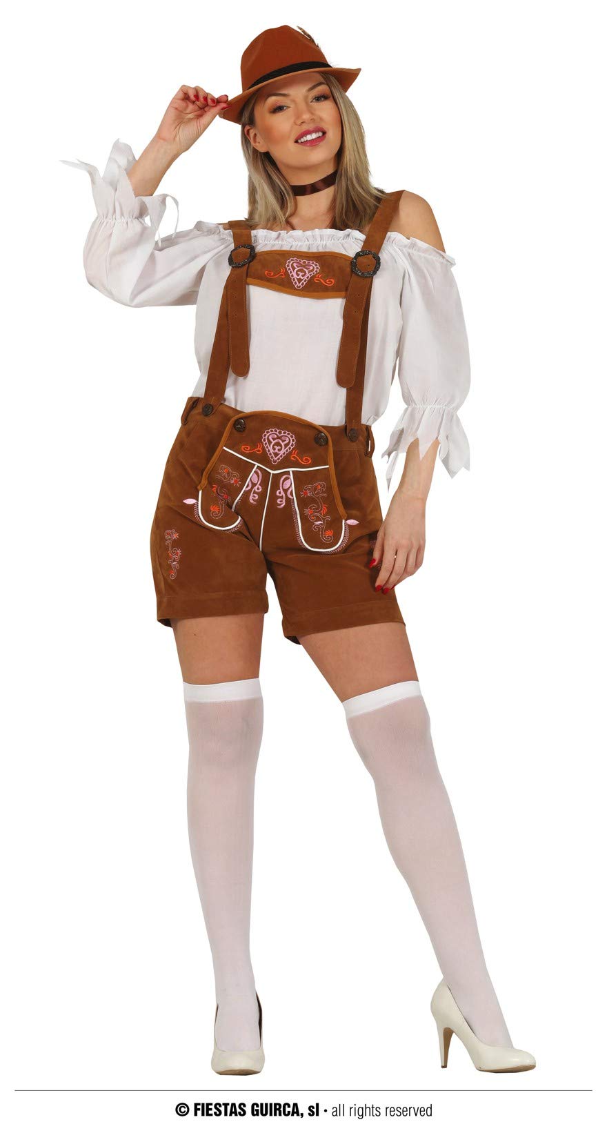 FIESTAS GUIRCA Oktoberfest Lederhosen Fancy Dress Costume Adult Women Size 8-10