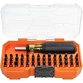 Klein Tools 33803 ProFlex 42-Bit Impact Driver Bit Set with Modular Case, S2 Steel, Magnetic, Adjustable Screwdriver