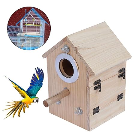 Sroomcla Animaux Bois Elevage Nidification Cage à Oiseaux