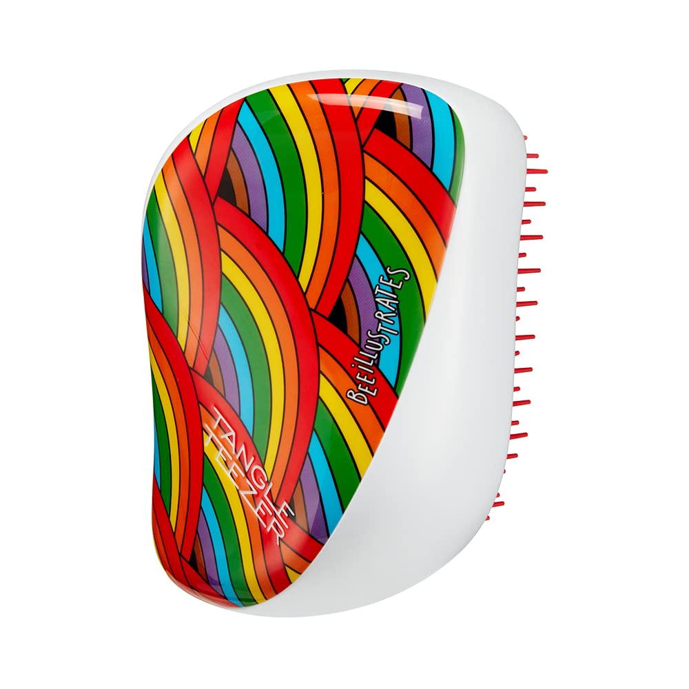 Tangle TEEZER CS-RBW-010322 Brush Compact Styler Rainbow Tangle Teezer for Adults, Ideal for Everyday use