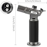 Cadrim Kitchen Blow Torch 1300°C Dual Flame Refillable Butane Chef Tool view 8
