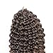 3 pcs/pack Crochet Curly Hair Extensions 8 Inch Synthetic Crochet Box Braids Hair (#1/27)