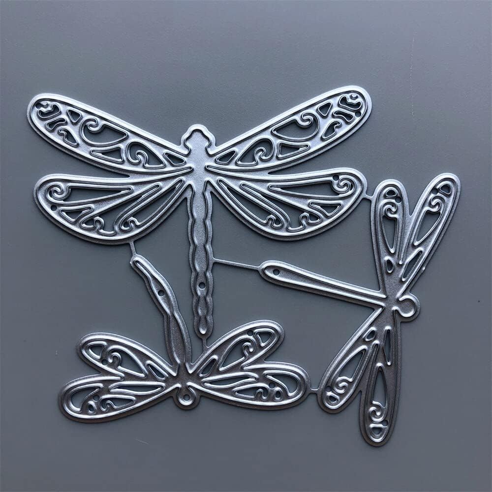 Dragonfly Metal Cutting Dies for Card Making Embossing Paper Photo Album Stamps Crafts Templates Mould Stencils Silver Die-Cutting and Embossing Arts, Crafts