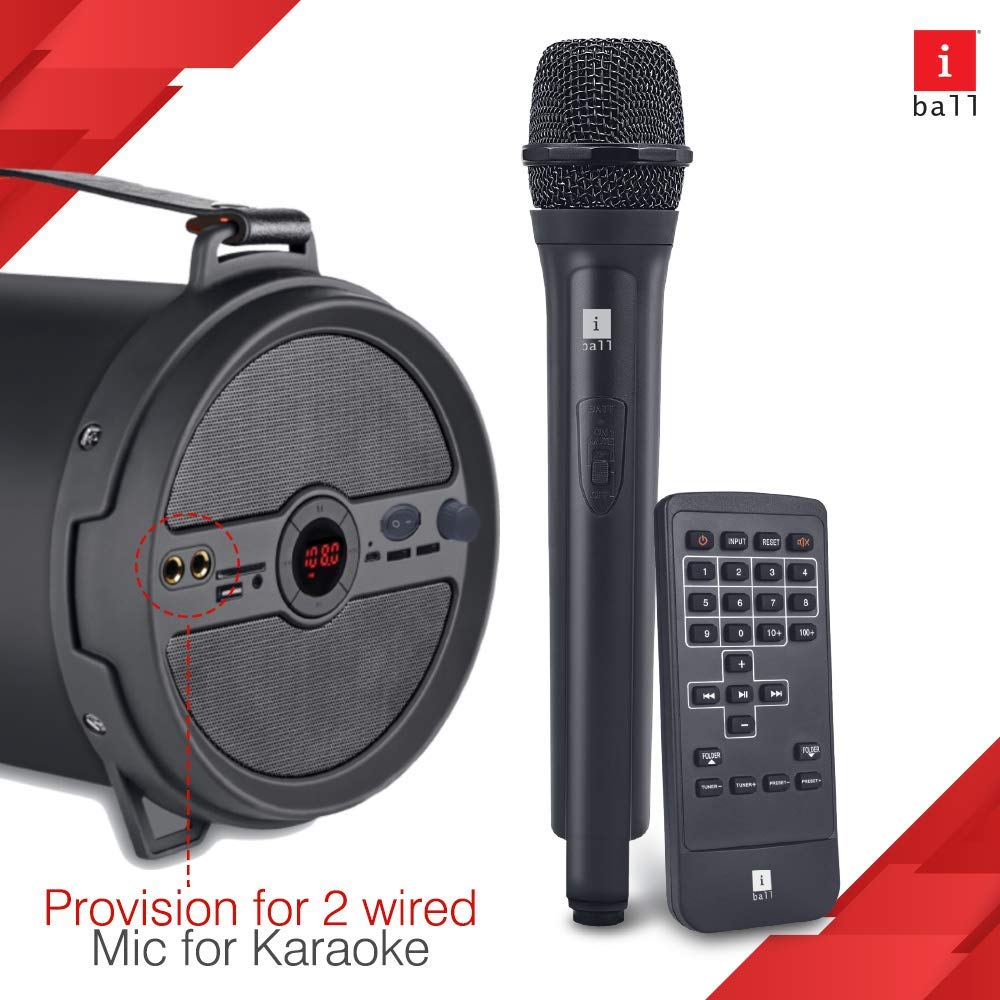iball karaoke barrel with mic