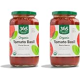 365 by Whole Foods Market, Organic Tomato Basil Pasta Sauce, 25 Ounce (Pack of 2)