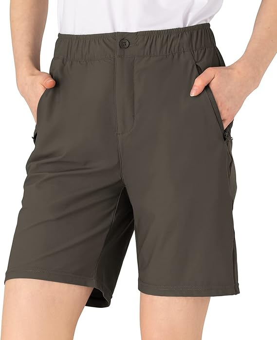 Rdruko Women's Hiking Shorts Quick Dry Stretch Golf Work Cargo Shorts