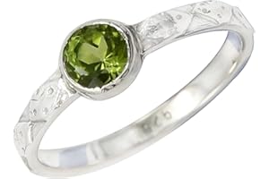 JewelForce Peridot Gemstone Band Ring Men & Women All Size Band Ring Gift Item 925 Sterling Silver Ring Handmade Jewelry JSR-