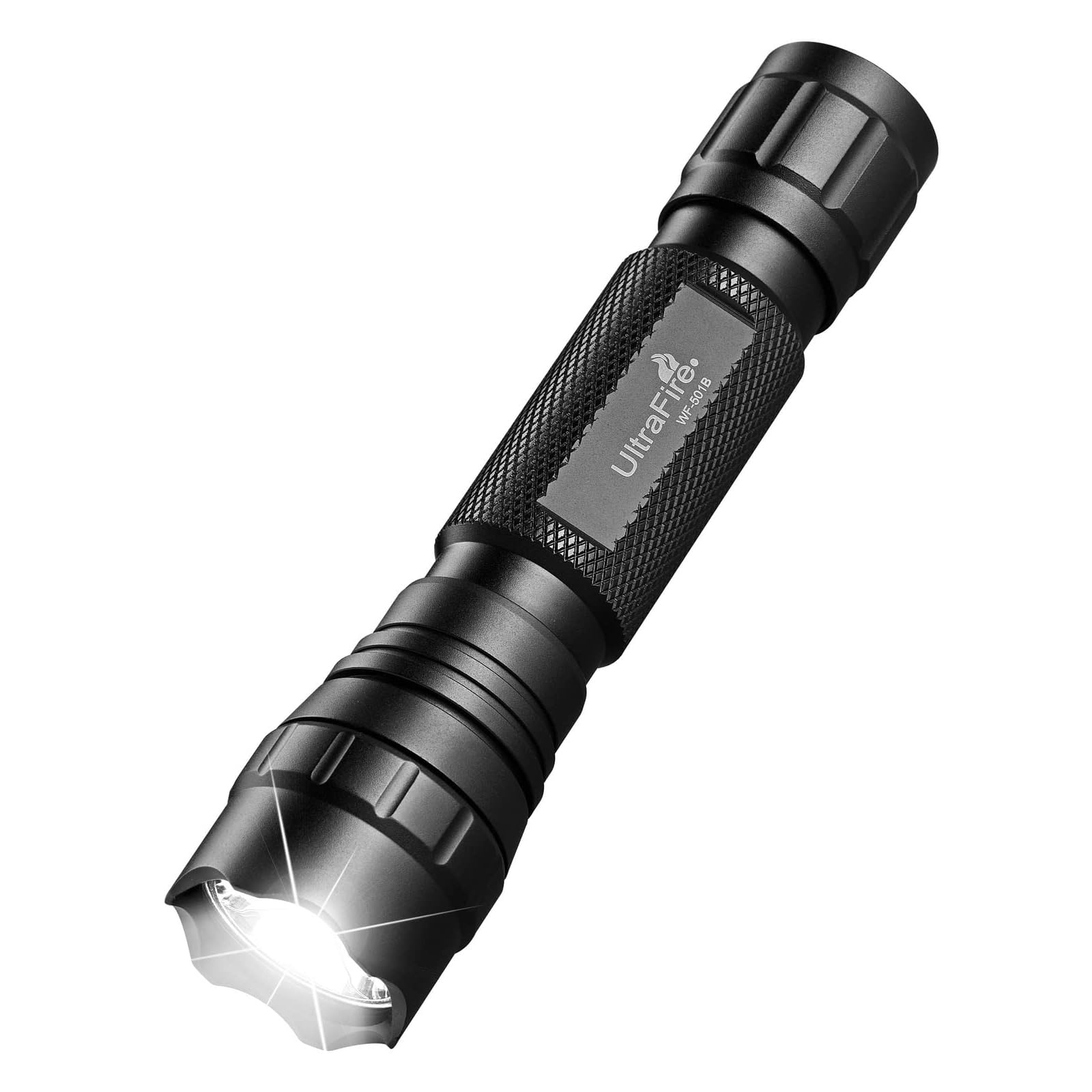 ULTRAFIRE LED Tactical Torch 1000 Lumens Single Mode Bright Small Torch, Waterproof Protable Mini EDC Flashlight for Walking Camping Hiking Oudoor, WF-501B