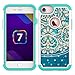 iPhone 7 Case, MagicSky [Shock Absorption] Studded Rhinestone Bling Hybrid Dual Layer Armor Defender Protective Case Cover For iPhone 7 (2016) - Flower1