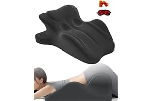 FUSSWIND Arcova Sweet Spot Pillow - 27° Angle Perfect Position, Enhance Experience, Multi-Functional Chiro Monk Couple Pillow for Spinal, Chiro Monk Ergonomic Posture Seat Ideal for Sitting & Lying (Black)