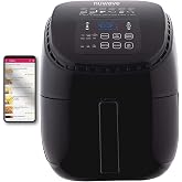 Nuwave Brio 3-Qt Air Fryer, Touch Screen Digital Controls (Renewed) | Easy to Read Display, 100&deg;F- 390&deg;F Temp Controls in 5&deg; Increments, Linear T Technology, Built-In Safety Features