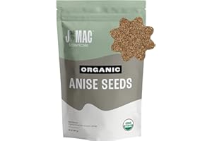 J Mac Botanicals Organic Anise Seeds (32 oz) whole seeds, aniseed, anise cookies, anise tea, anise seed powder, anise seeds for baking, Certified Organic from Organic Certifiers, Inc.