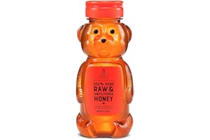 NATURE NATE'S Nate's 100% Pure, Raw & Unfiltered Honey - Award-Winning Taste, 12oz. Honey Bear Bottle