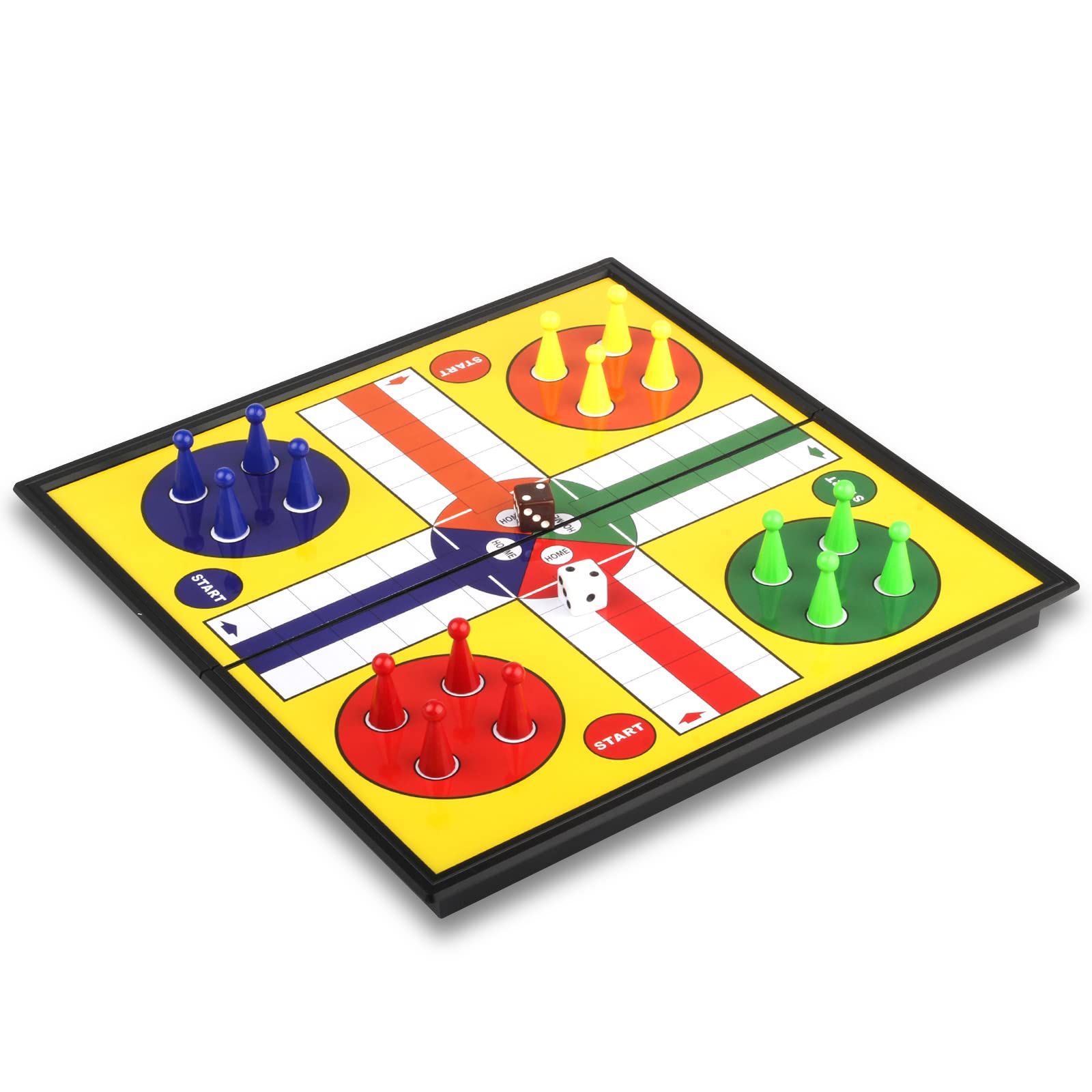 Andux Foldable Magnetic Ludo Chess Portable Board Game Set CXYXQ-03 (S), S:20x20x2cm