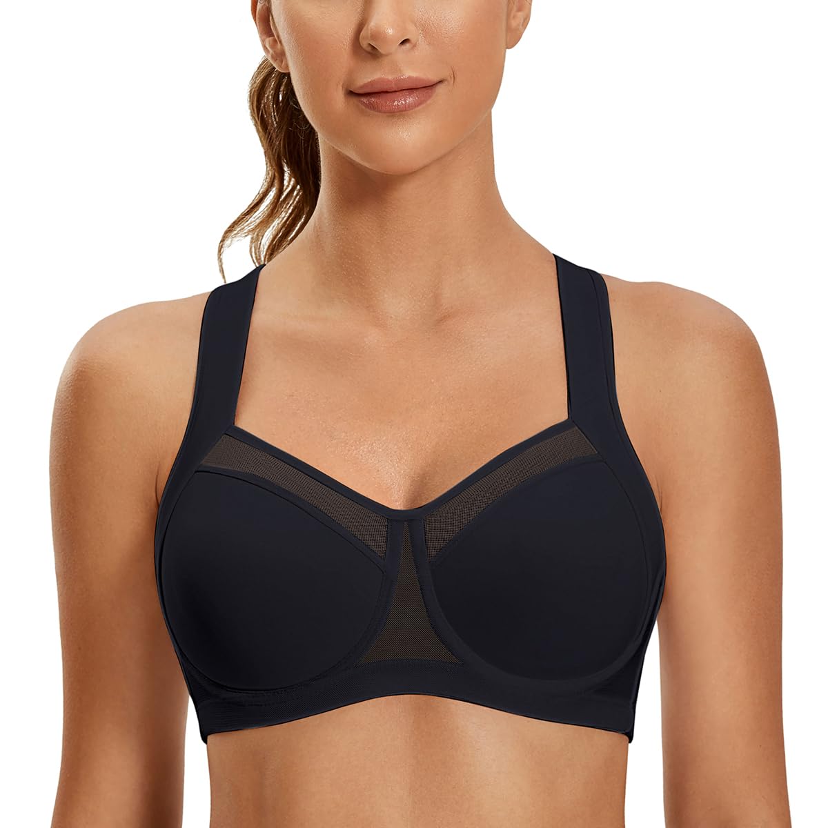 SYROKAN High Impact Sports Bras for Women No