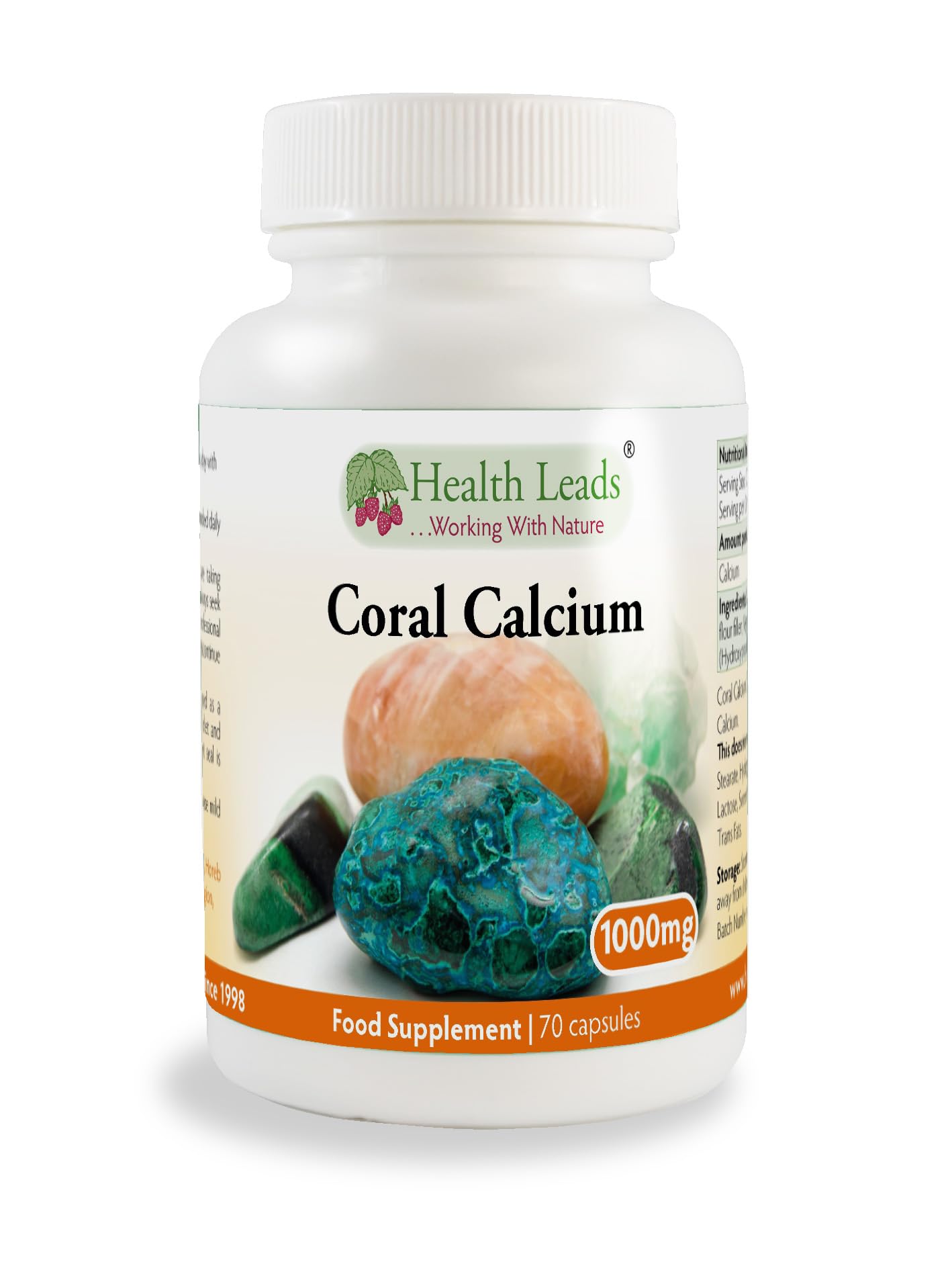 High Strength Coral Calcium 1000mg x 70 Capsules (100% Additive Free Supplements)