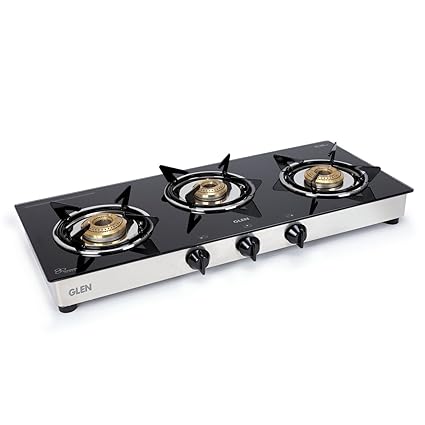 Glen CT1030GTJUBB 3 Burner Gas Stove (Black)