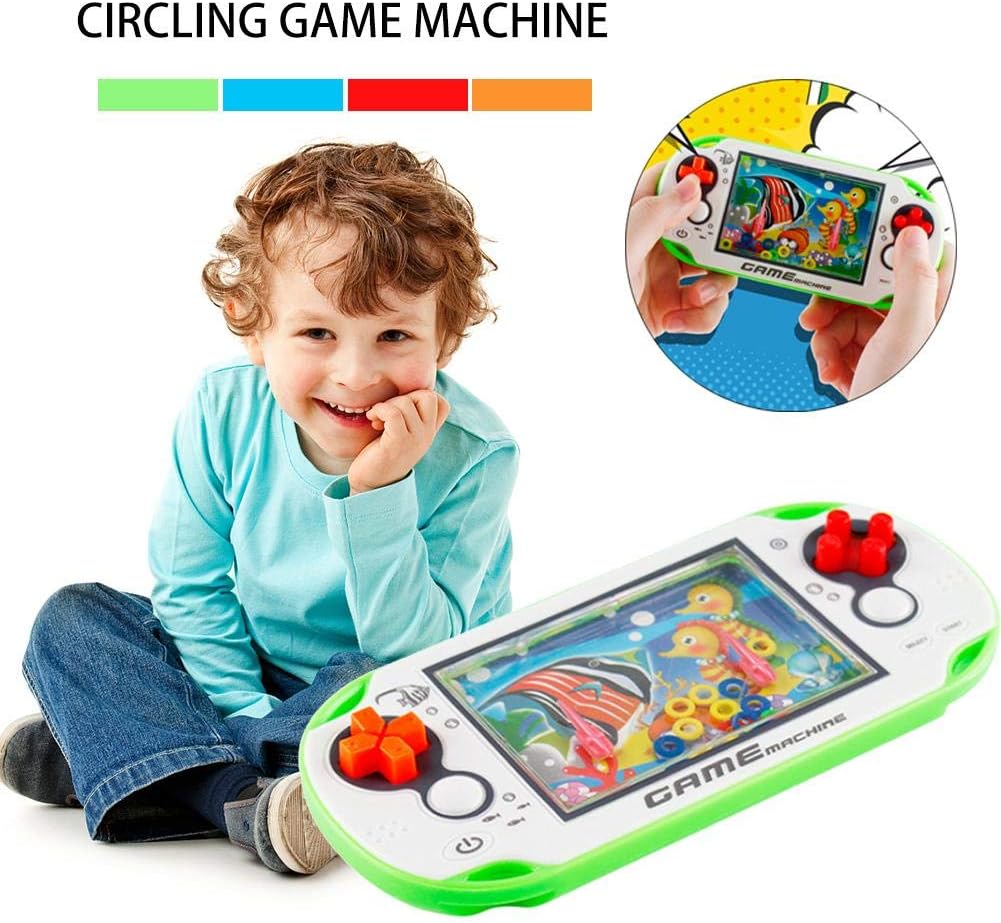 WXGY Handheld Game- Retro Portable Game Console Funny Water Ring Game Machine Children's Toys For Children Over Three Years Old/random Colors right