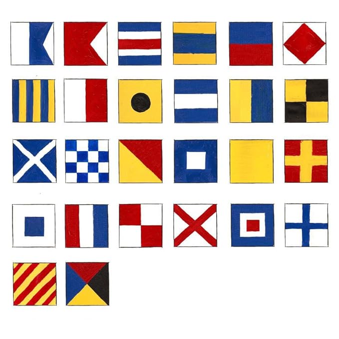 Amazon.com : Marine U.S. Navy Signal Code FLAG Set - Set of 26 flag