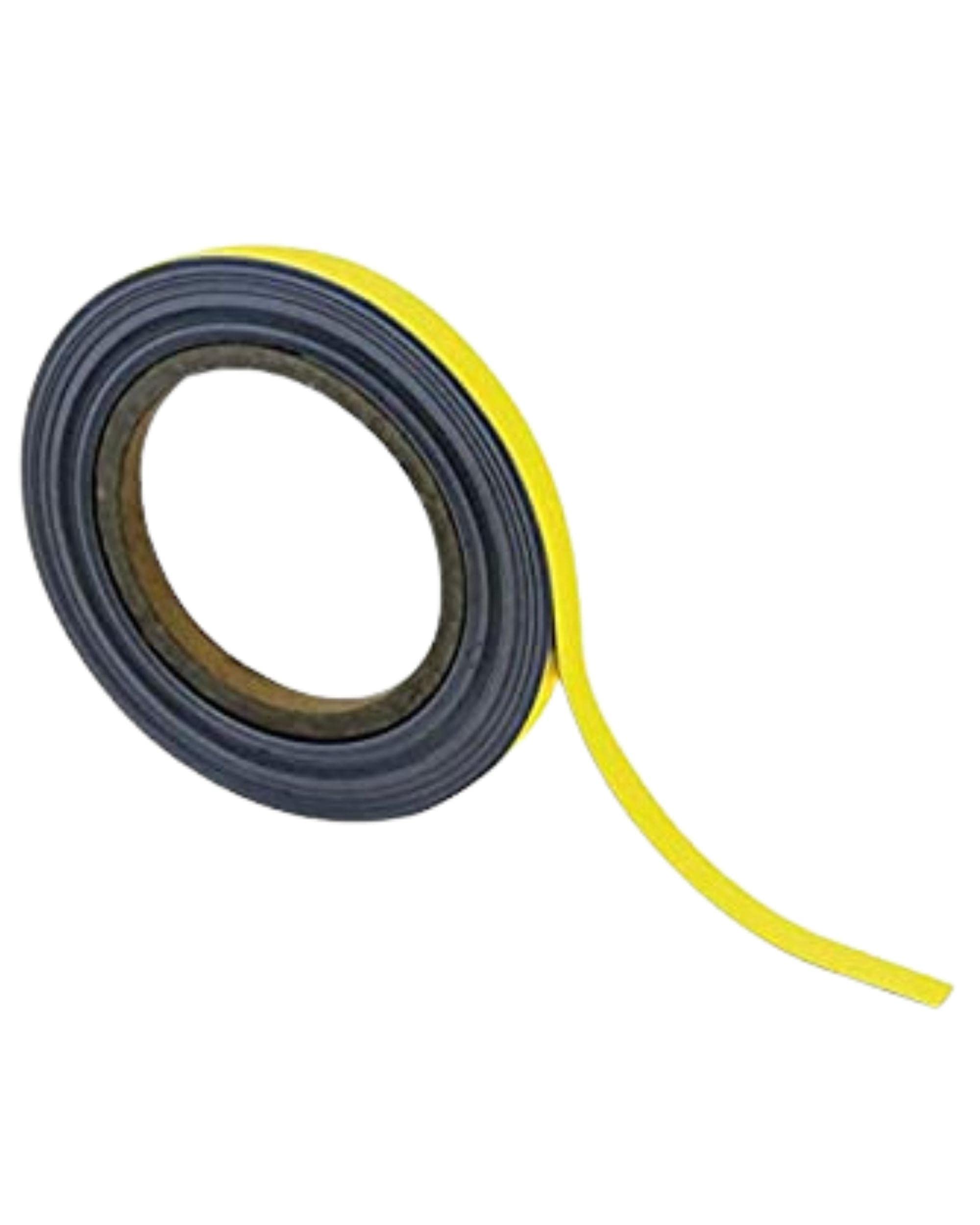 Magnetic Steel Easy-Wipe Tape, Thin & Flexible, Cut to Fit Strip, Strong Magnetic Tape, High Visible Identification, Suitable For All Non-Magnetic Surfaces - Yellow - H.10mm x W.10M