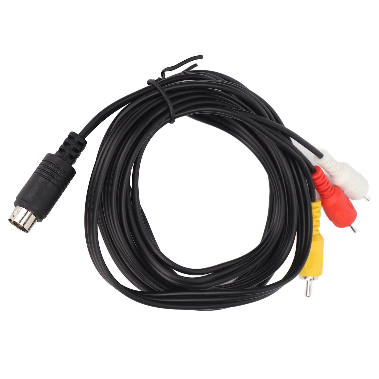 Annadue Mini DIN 9 Pin Cable, 9 Pin DIN Male to 3 Male Video Extender Cable Adapter for TV AV Receiver Monitor, 5.9ft 9Pin Mini DIN to 3 Male Adapter Cable, for Projector