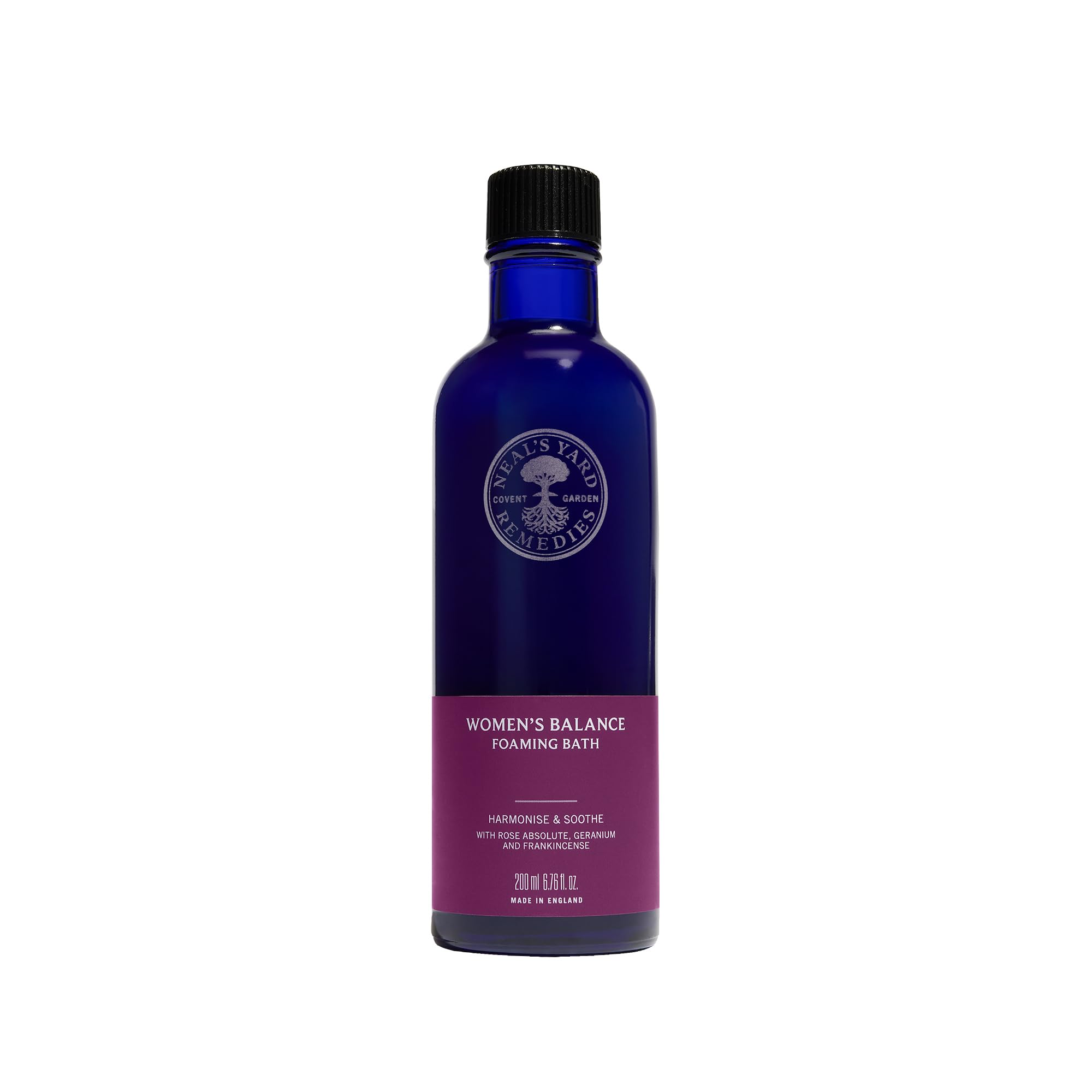 Neal's Yard Remedies, Women's Balance Foaming Bath, Bath Soak, Gifts for Women, Balancing Blend of Essential Oils, Vegan & Cruelty-Free, 200ml