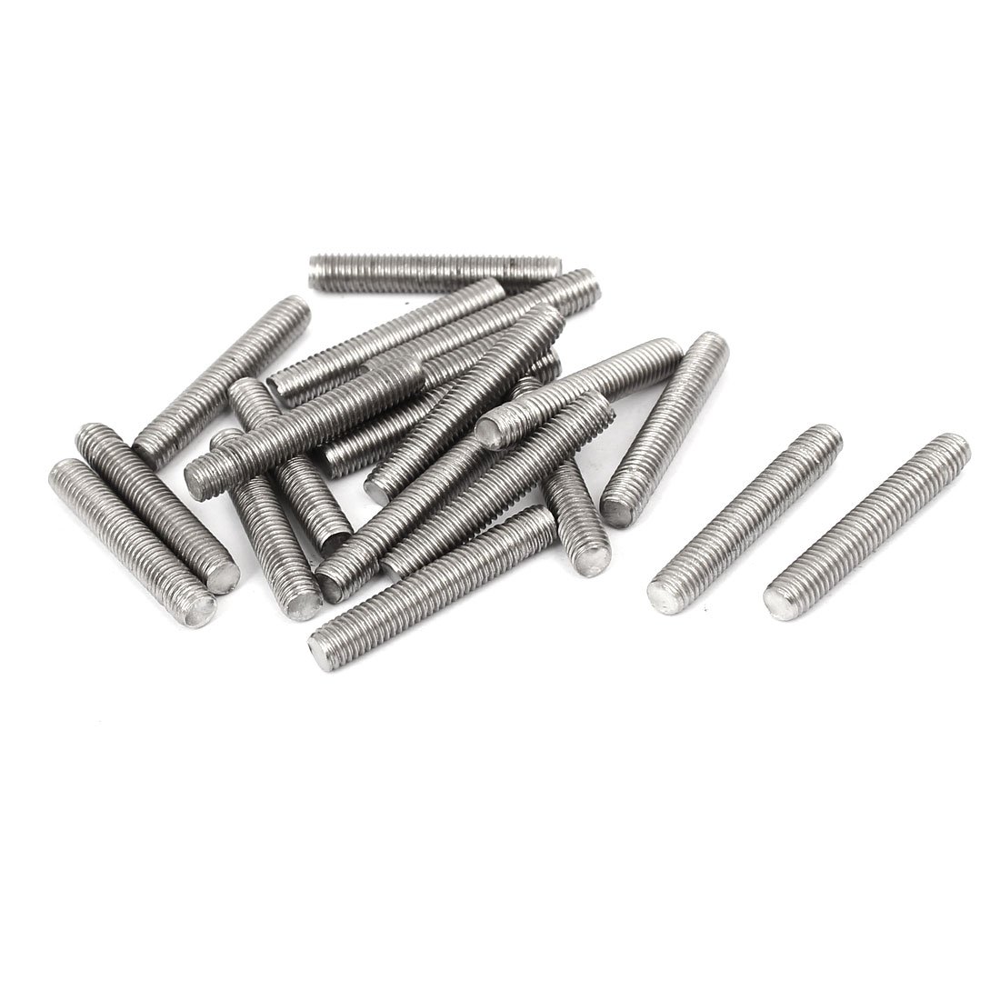sourcingmap M5 x 30mm 304 Stainless Steel Fully Threaded Rod Bar Studs Fasteners 20 Pcs