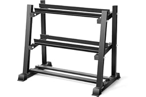 Dumbbell Rack, Bongkim Dumbbell Set with Rack Stand, Dumbbells Weights Rack for Home Gym, Weight Rack for Dumbbells, Kettlebells, and Weight Plates 1100LBS